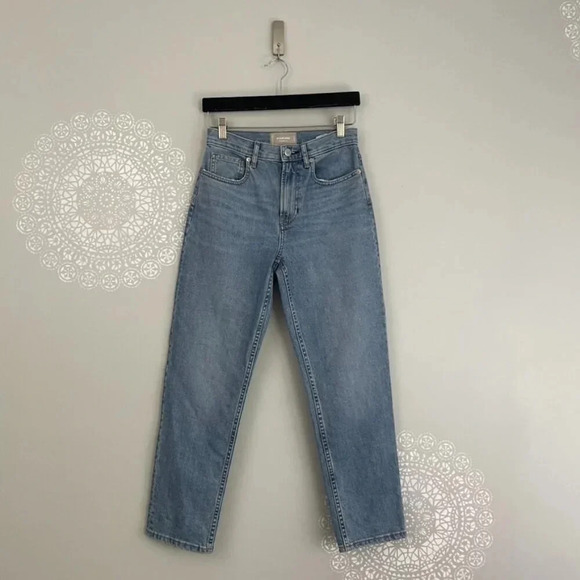 Everlane Denim - Everlane The Cheeky High Rise Crop Jeans Sky Blue Size 26